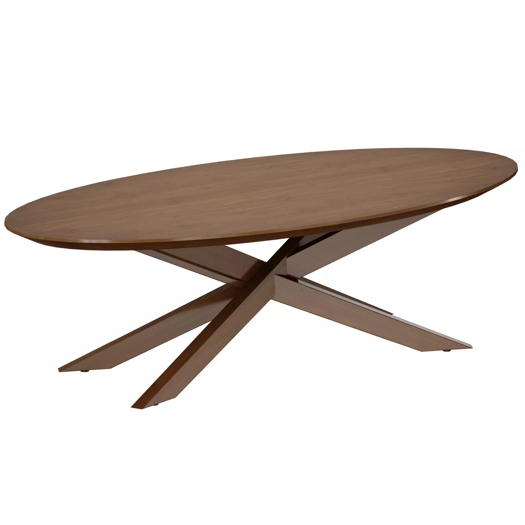 Apex Oval Coffee Table Crate and Barrel 3D model_0