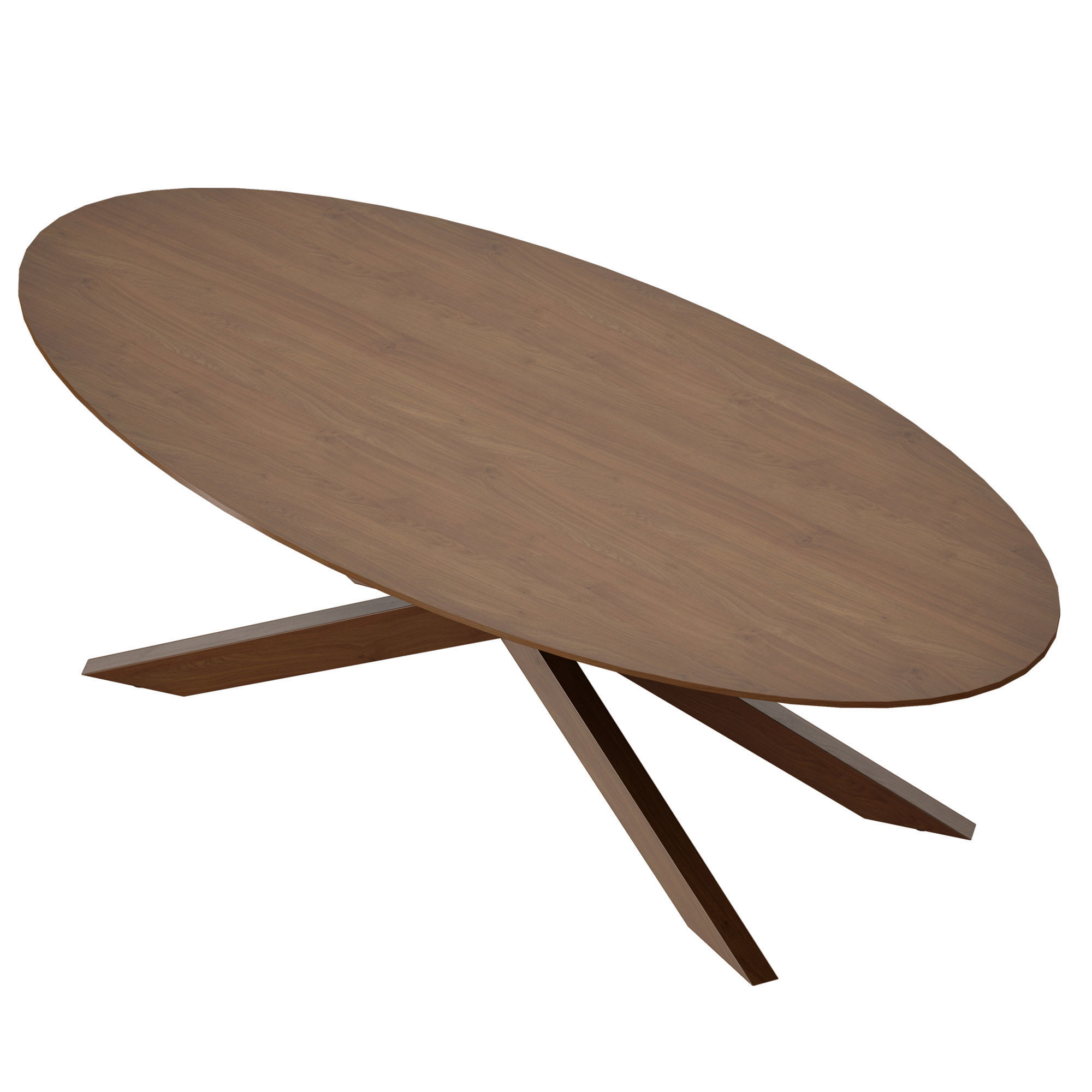 Apex Oval Coffee Table Crate and Barrel 3D model_5