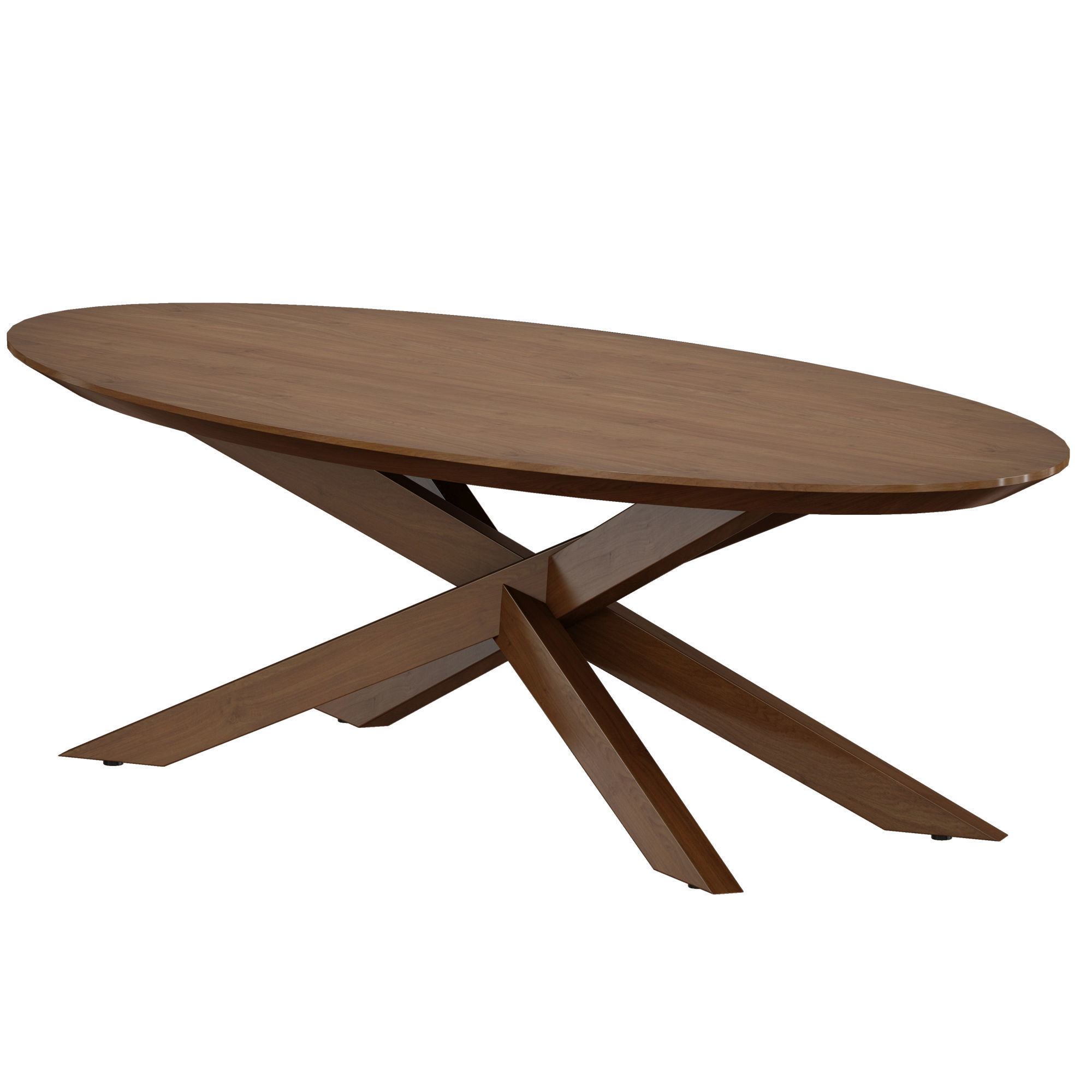 Apex Oval Coffee Table Crate and Barrel 3D model_8