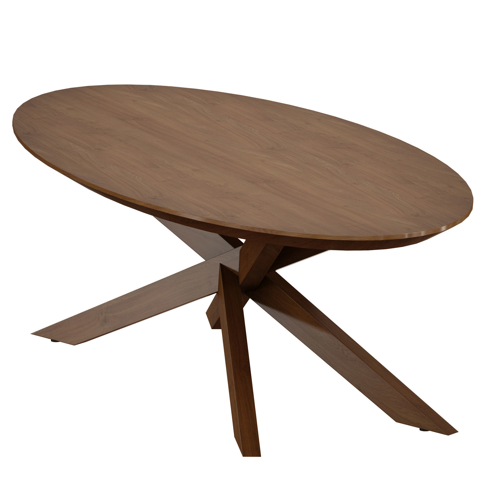 Apex Oval Coffee Table Crate and Barrel 3D model CGTrader