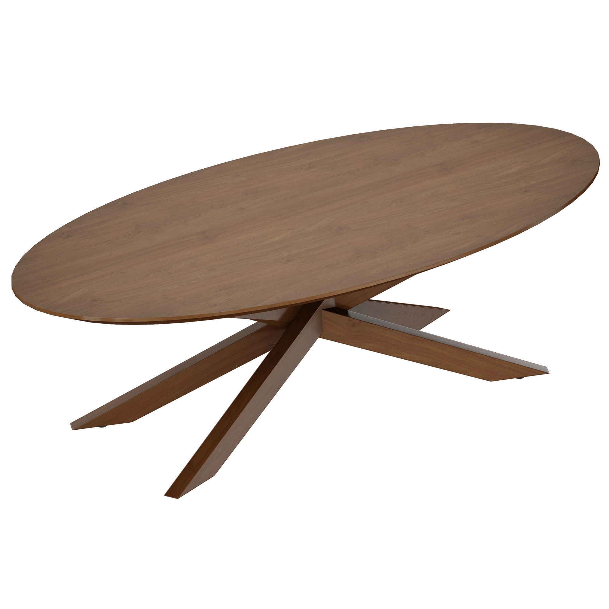 Apex Oval Coffee Table Crate and Barrel 3D model_2
