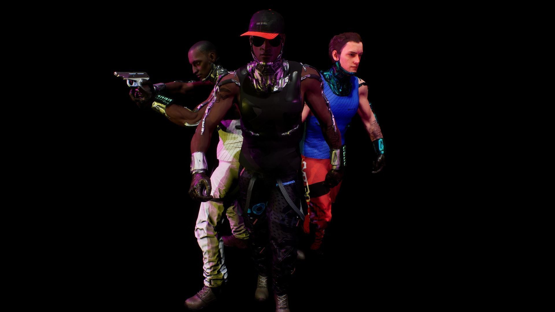 cyberpunk chars A Low-poly 3D model_16