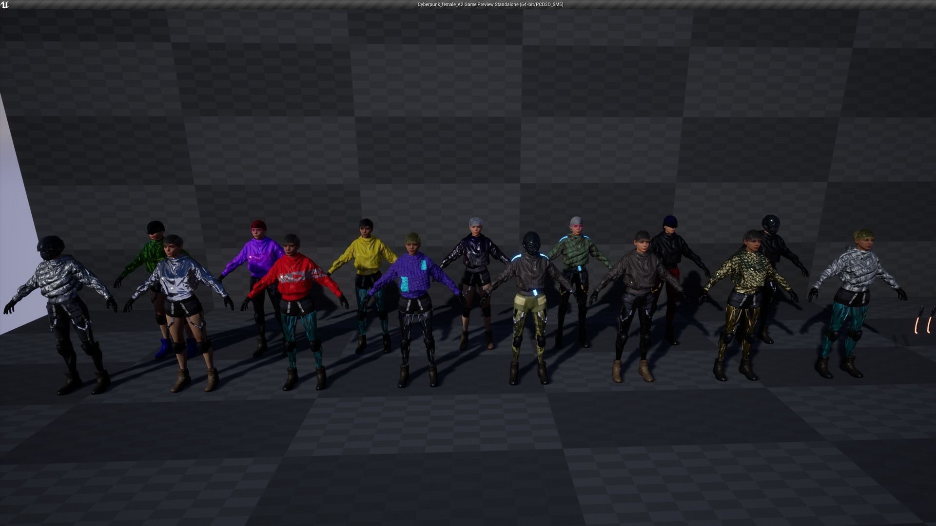 cyberpunk chars A Low-poly 3D model_33