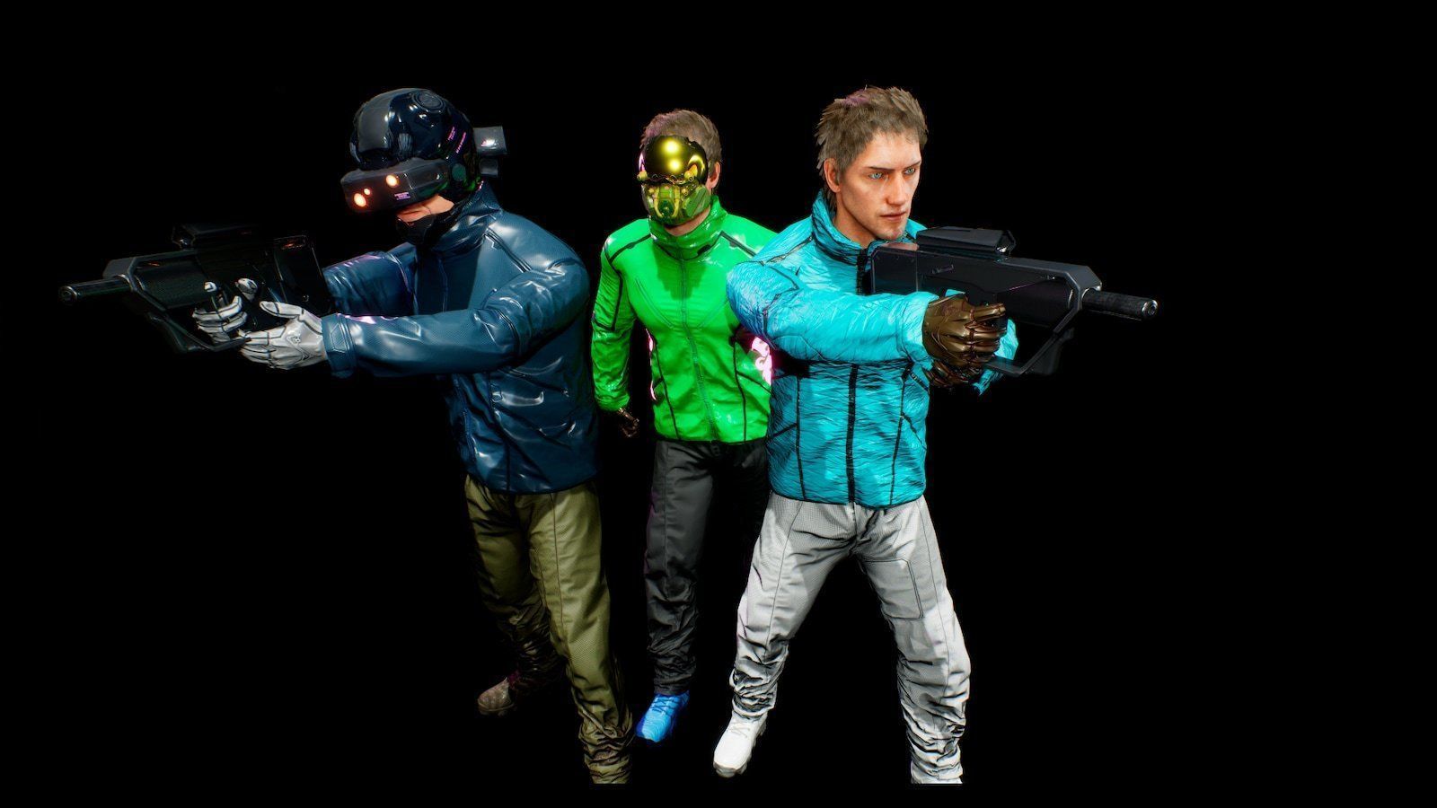 cyberpunk chars A Low-poly 3D model_29