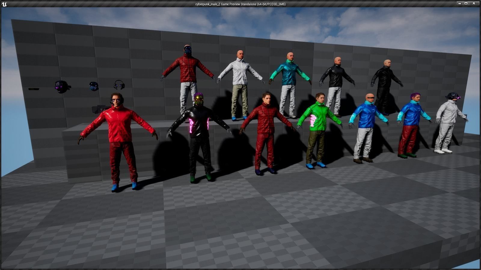 cyberpunk chars A Low-poly 3D model_31