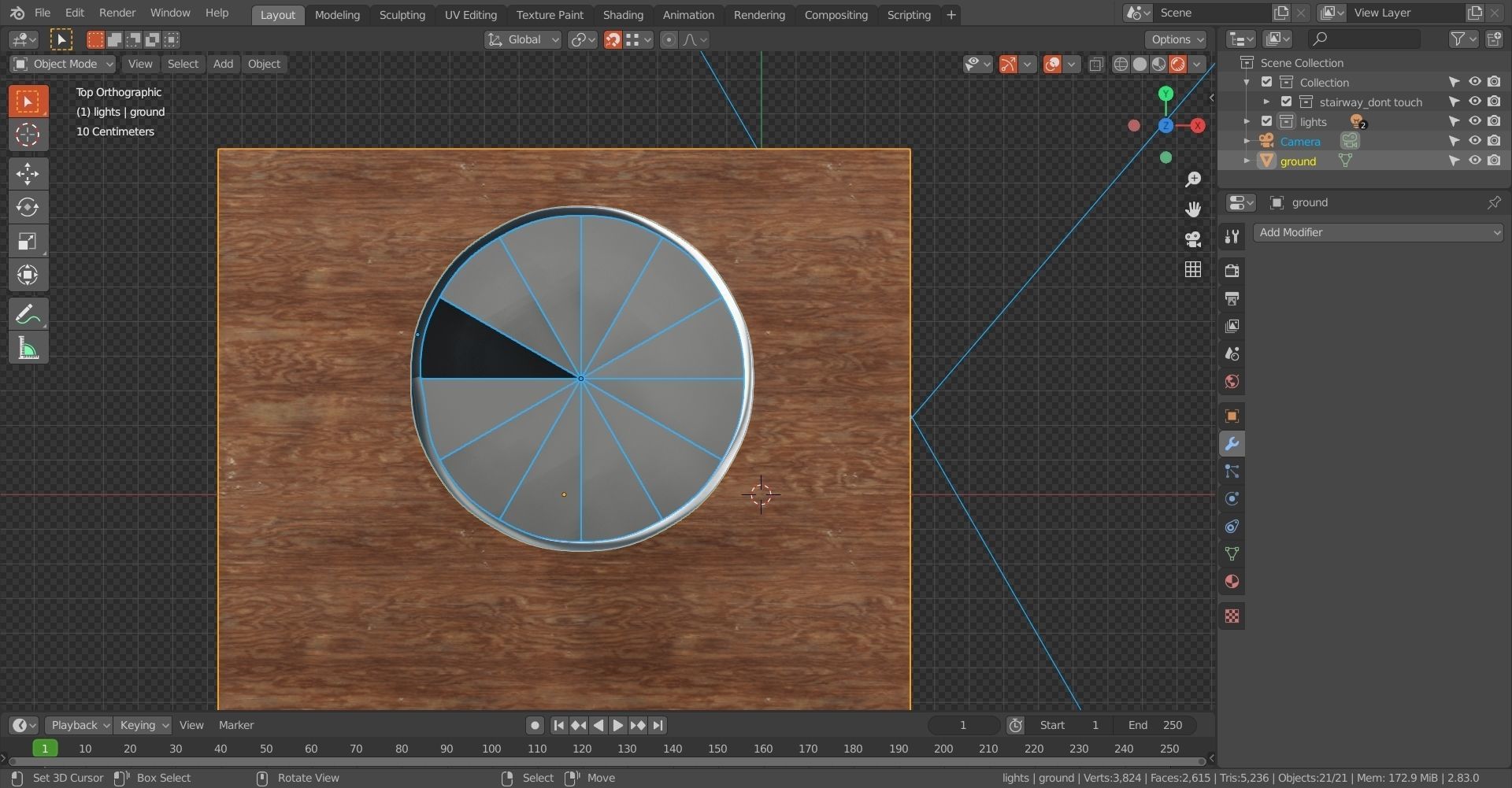 Spiral staircase Low-poly 3D model_10