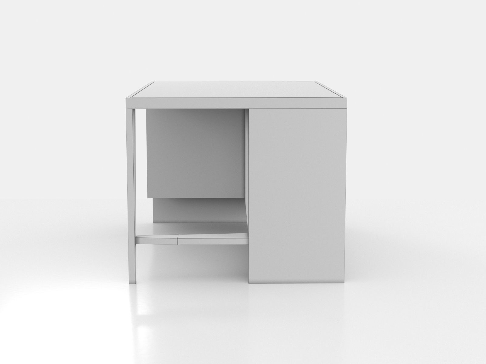 Pierre Jeanneret Pigeonhole desk 3D model_7