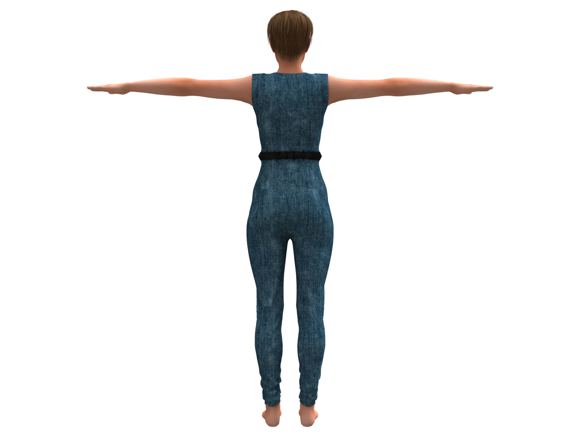 3d realistic womans with  clothing design 3D model_5
