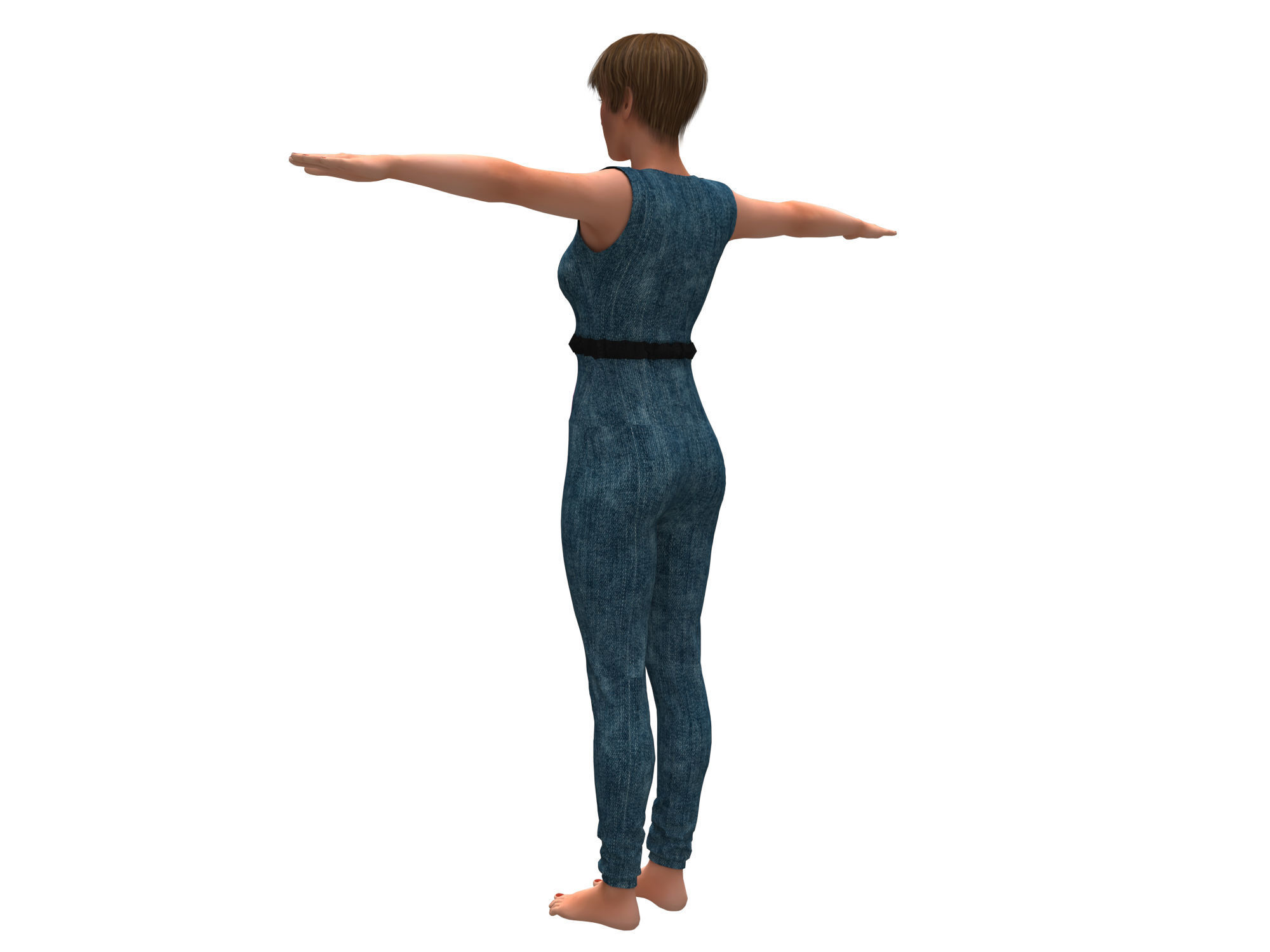 3d realistic womans with  clothing design 3D model_4