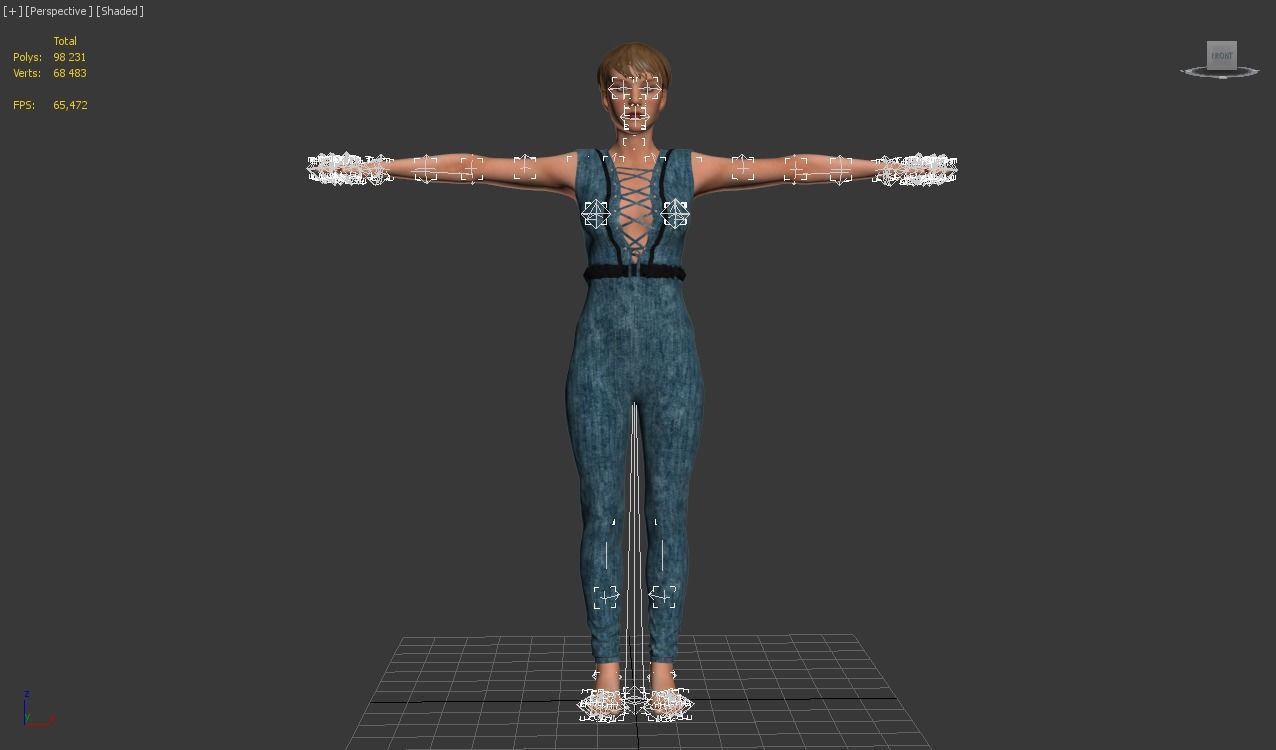 3d realistic womans with  clothing design 3D model_12