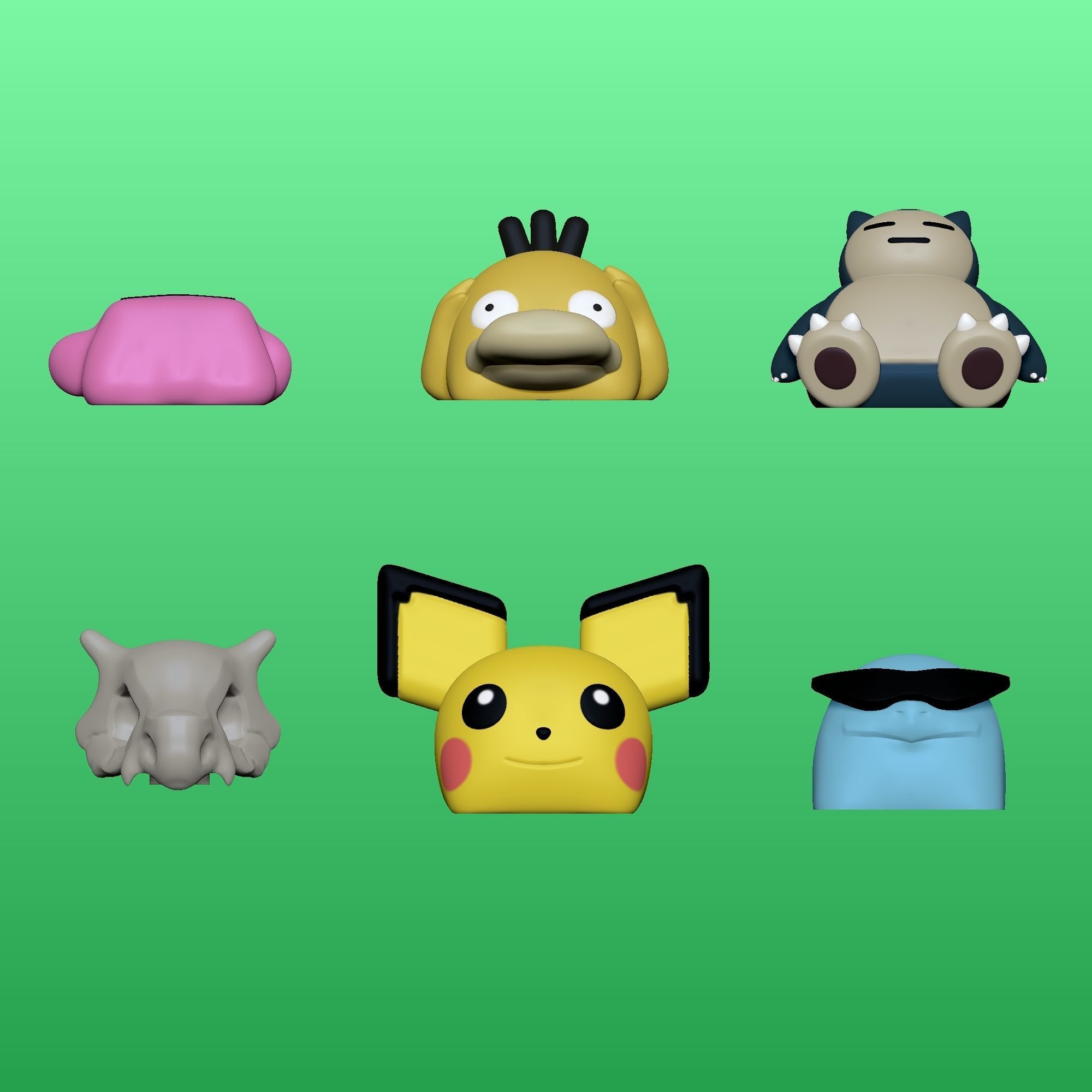 6 Keycaps for mechanical Keyboard - POKEMON Edition Vol 2 -  3D print model_8