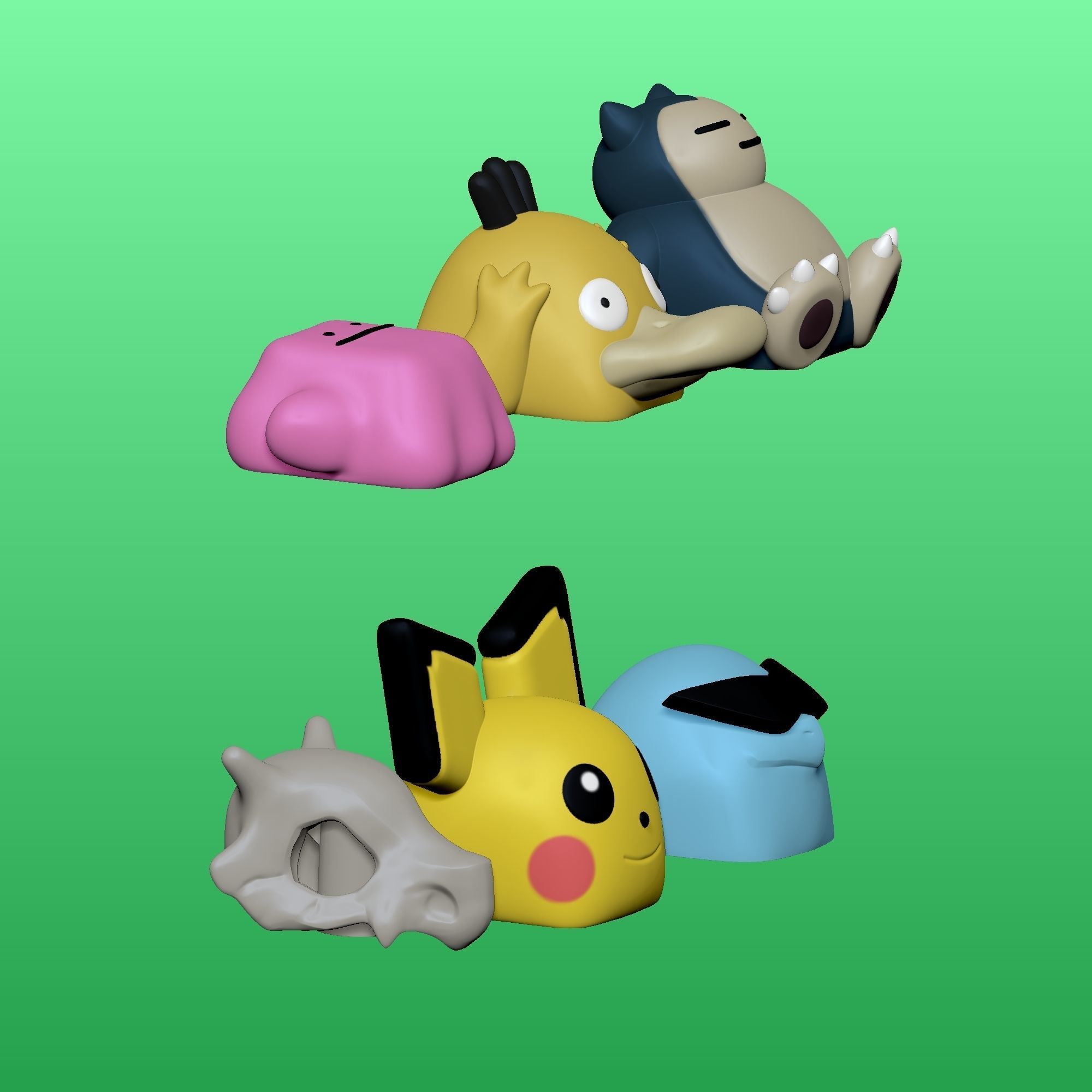 6 Keycaps for mechanical Keyboard - POKEMON Edition Vol 2 -  3D print model_12