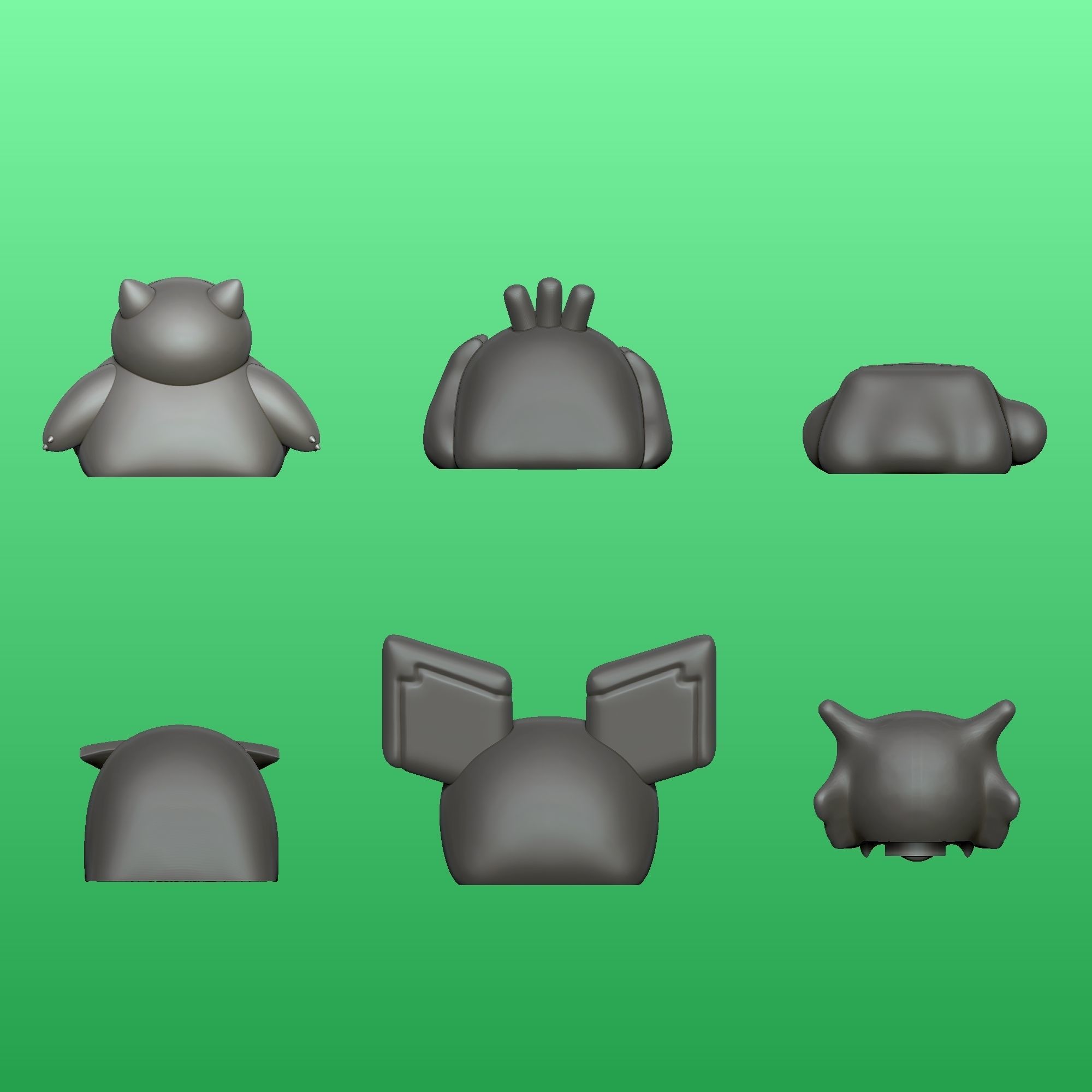 6 Keycaps for mechanical Keyboard - POKEMON Edition Vol 2 -  3D print model_14