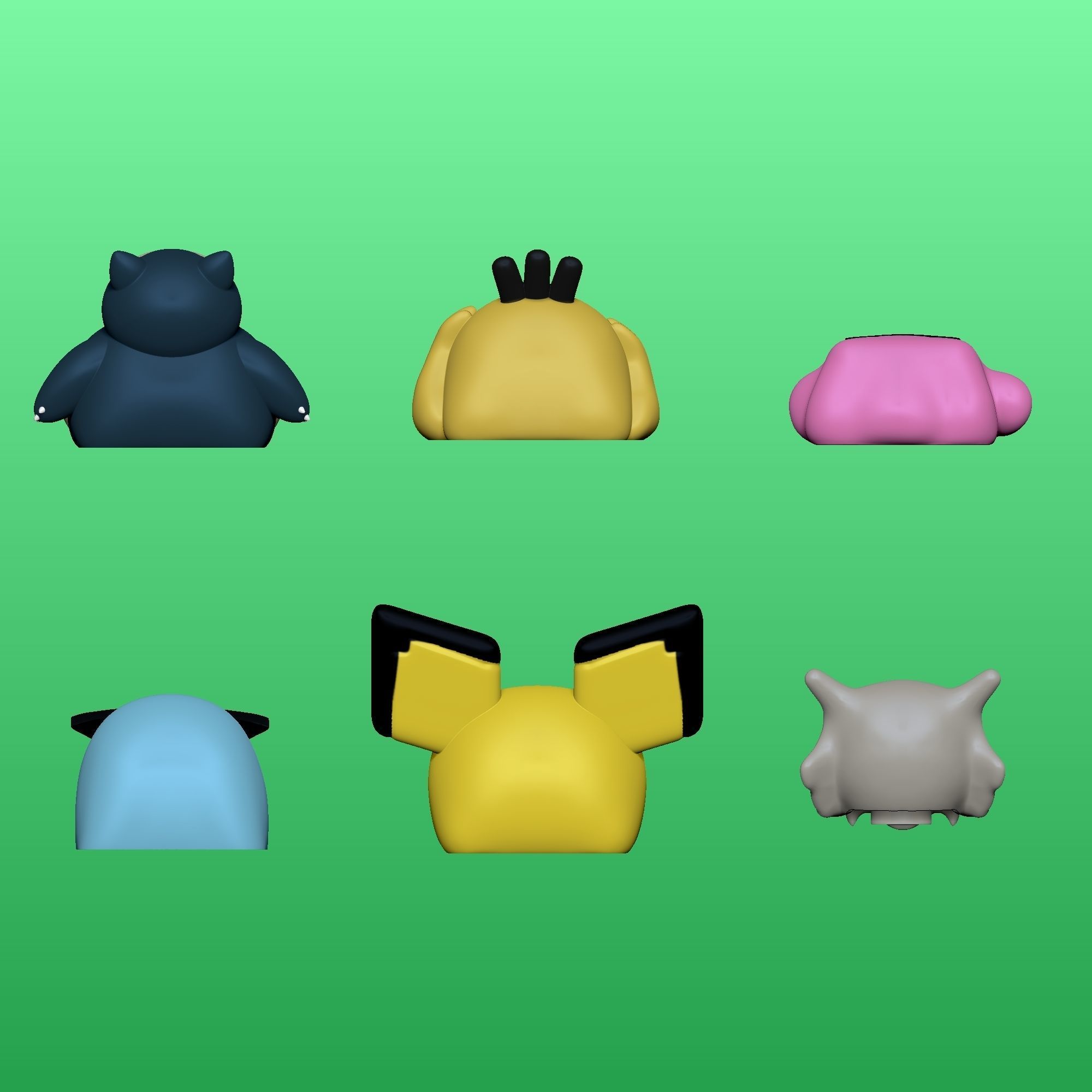 6 Keycaps for mechanical Keyboard - POKEMON Edition Vol 2 -  3D print model_10