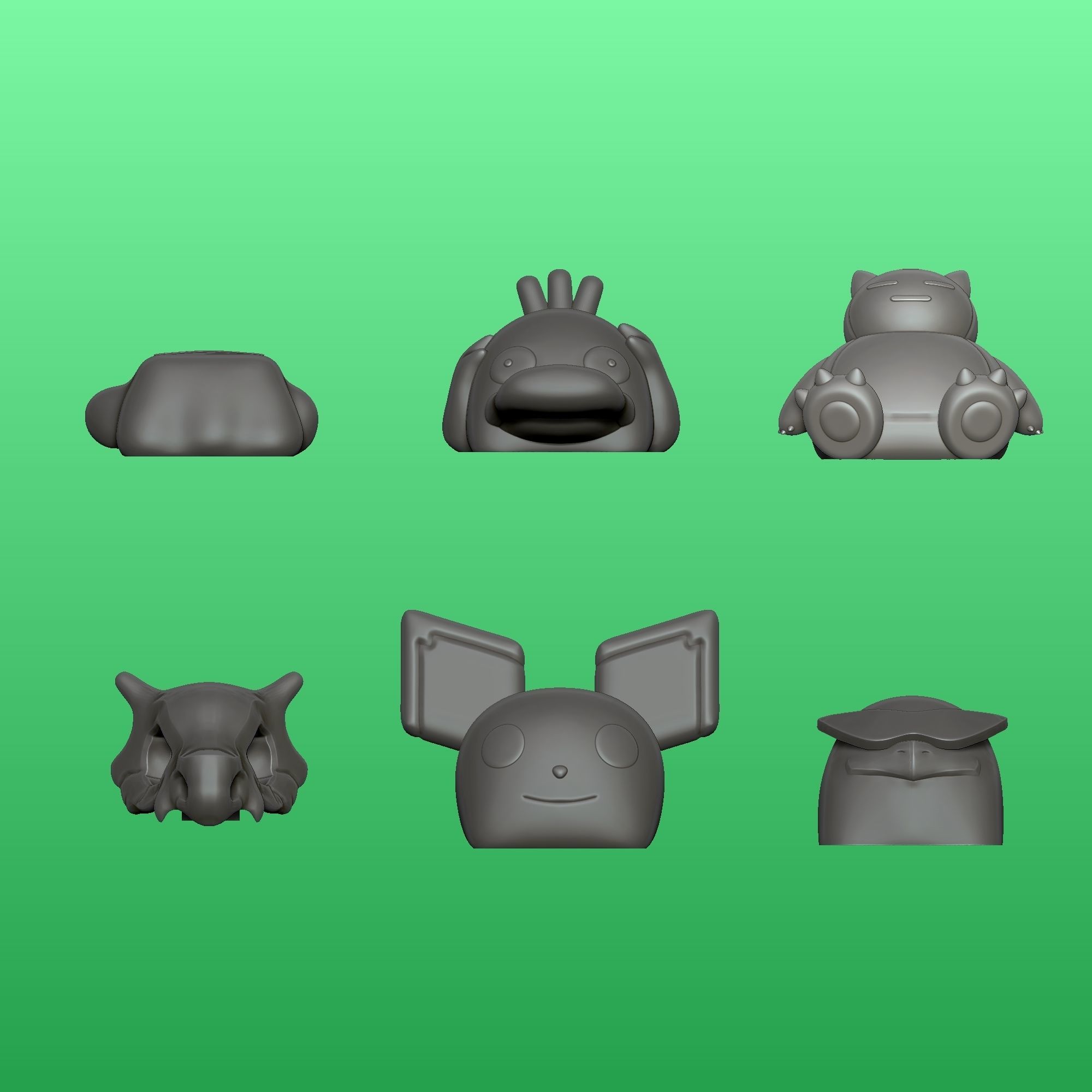 6 Keycaps for mechanical Keyboard - POKEMON Edition Vol 2 -  3D print model_15