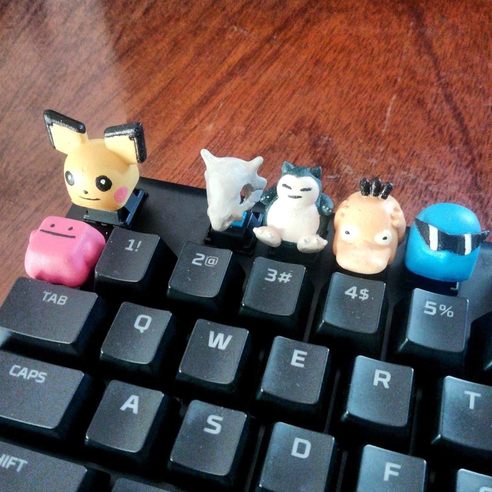 6 Keycaps for mechanical Keyboard - POKEMON Edition Vol 2 -  3D print model_1