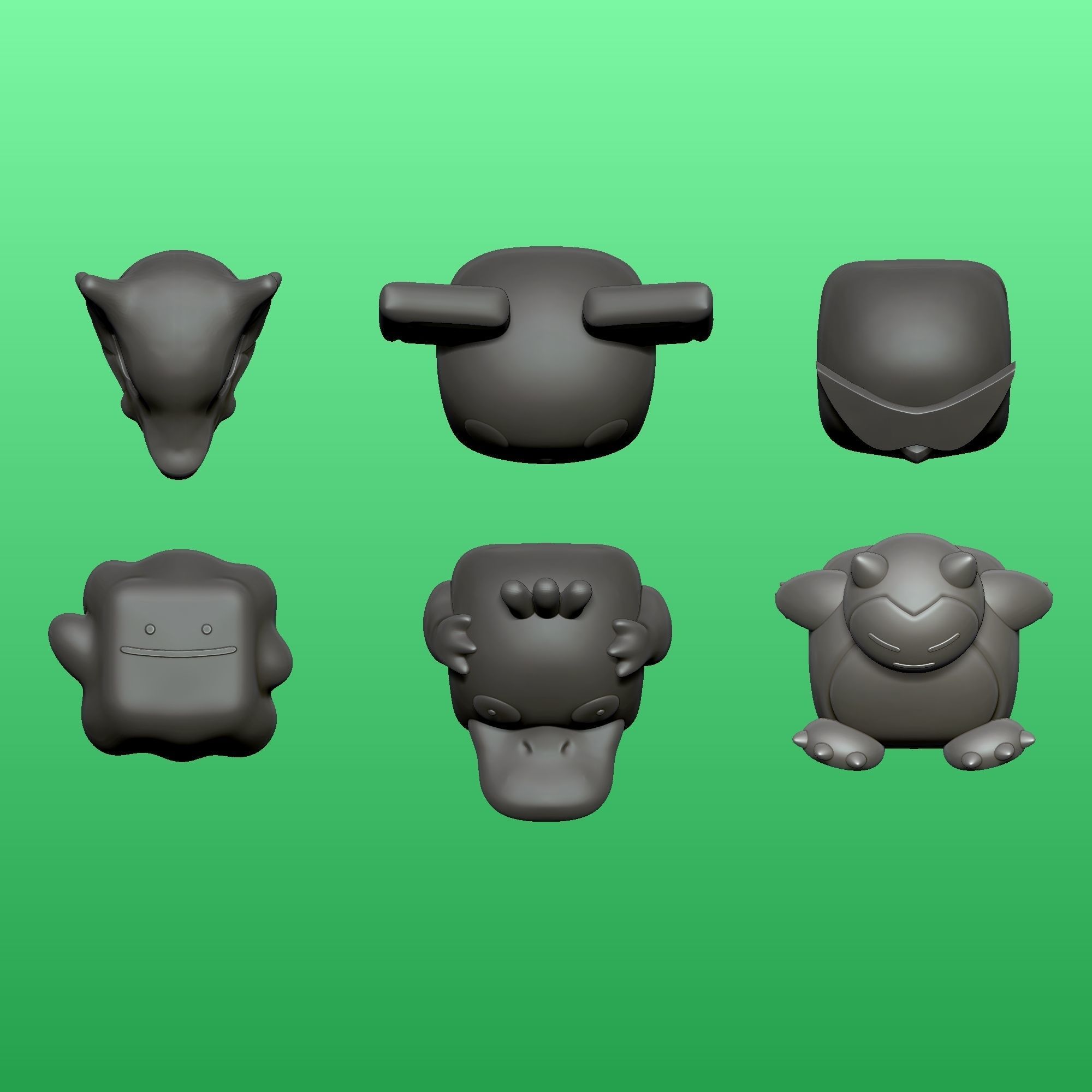 6 Keycaps for mechanical Keyboard - POKEMON Edition Vol 2 -  3D print model_13