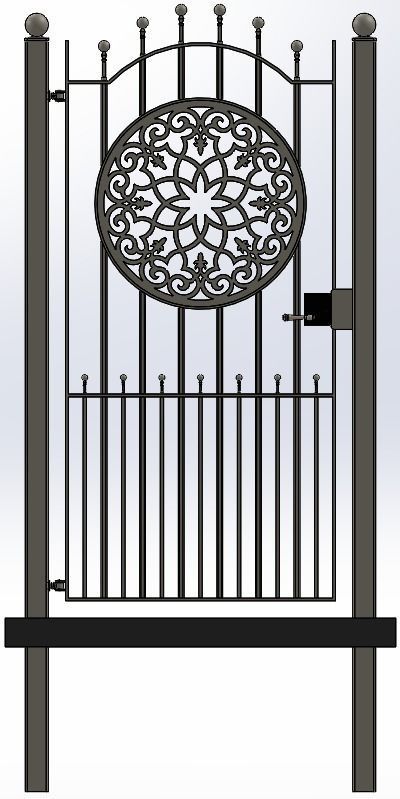 Single Gate X1 3D model_1