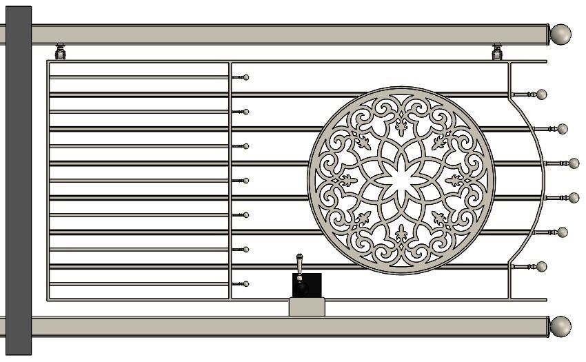 Single Gate X1 3D model_3