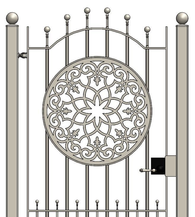 Single Gate X1 3D model_2