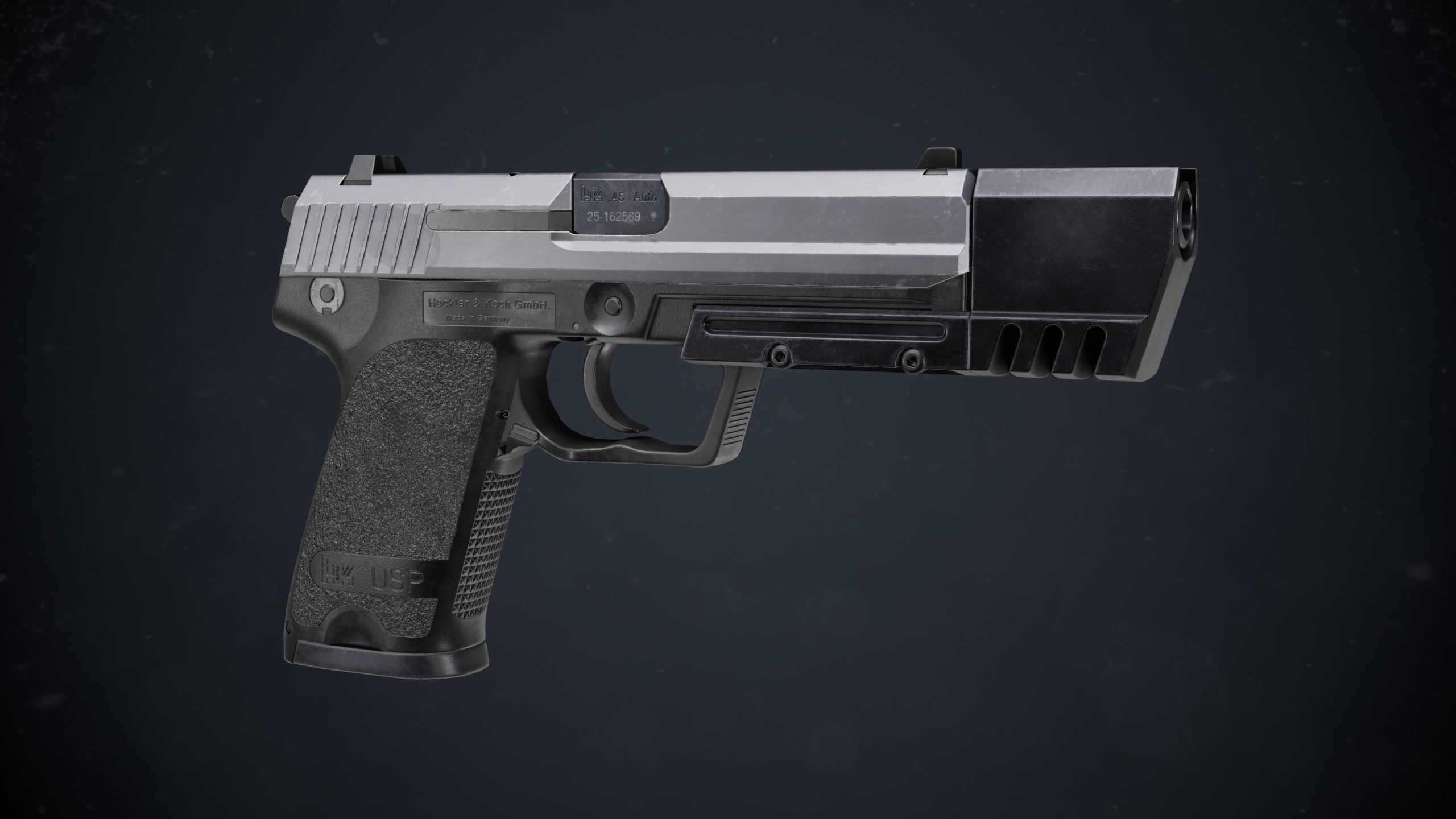 Heckler and Koch USP Match Low-poly 3D model_1