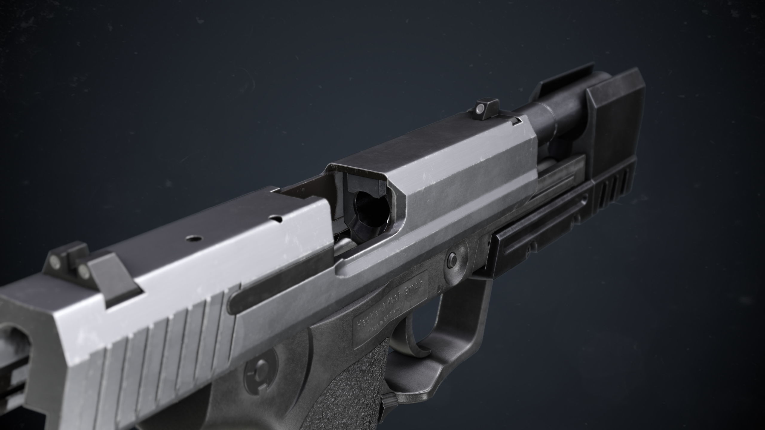 Heckler and Koch USP Match Low-poly 3D model_8