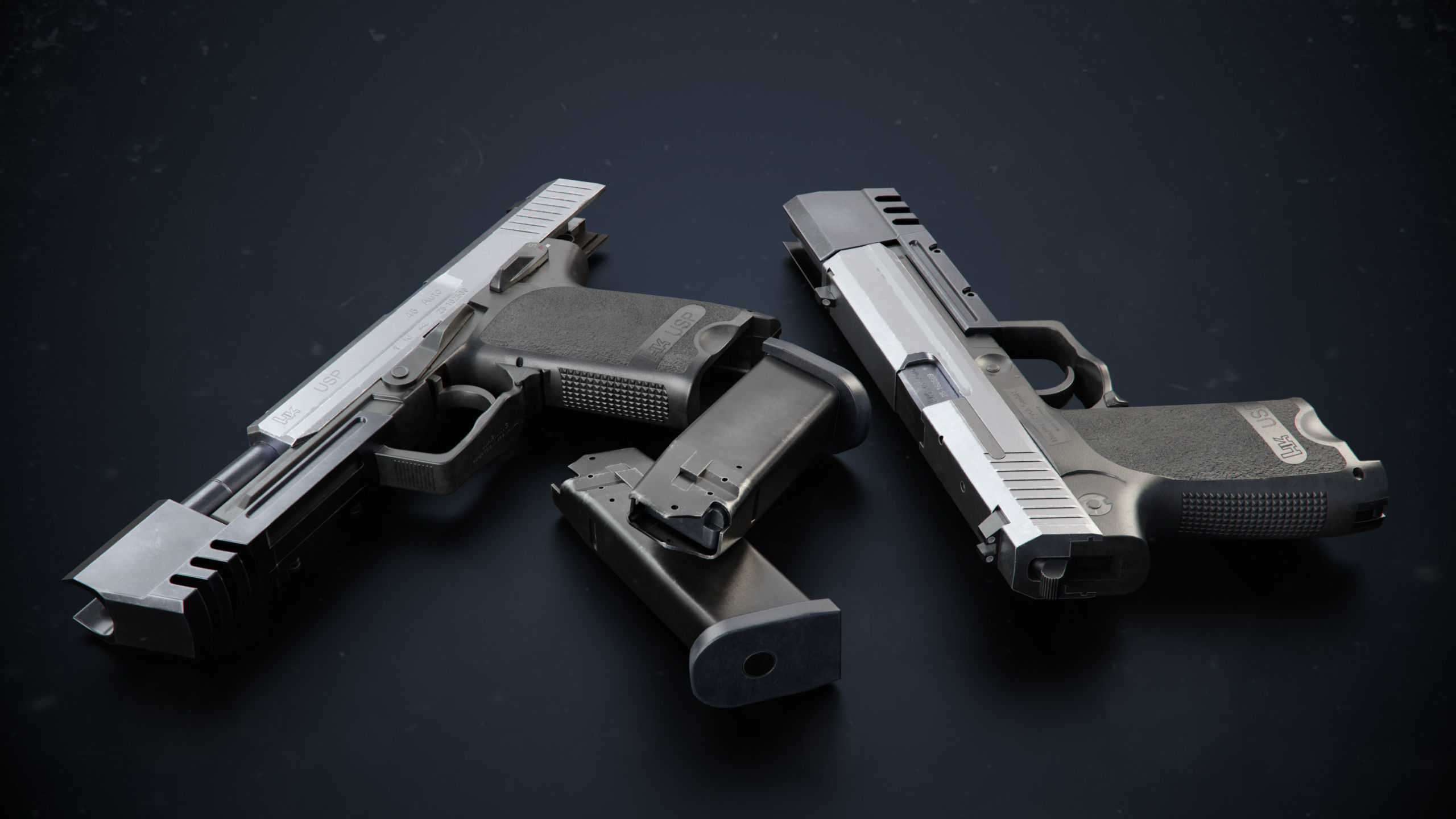 Heckler and Koch USP Match Low-poly 3D model_11