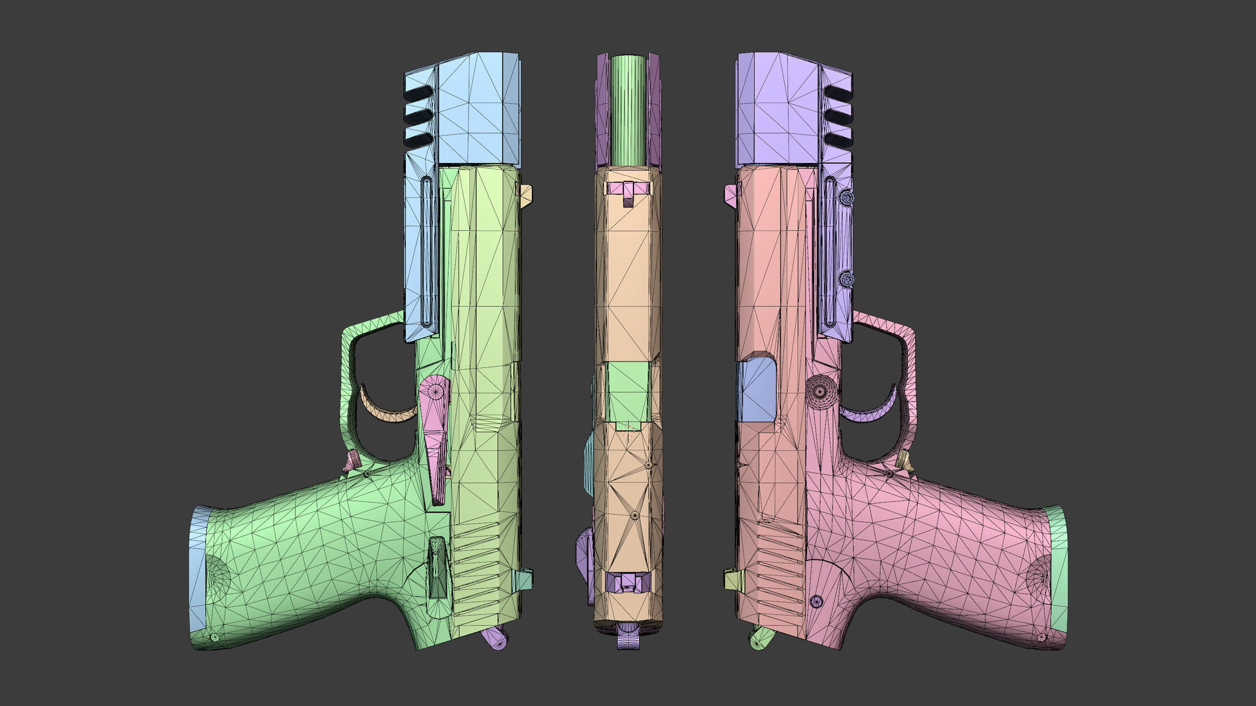 Heckler and Koch USP Match Low-poly 3D model_13