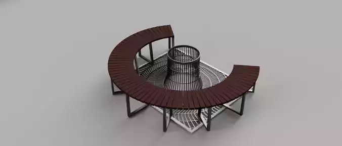 round bench 3D model
