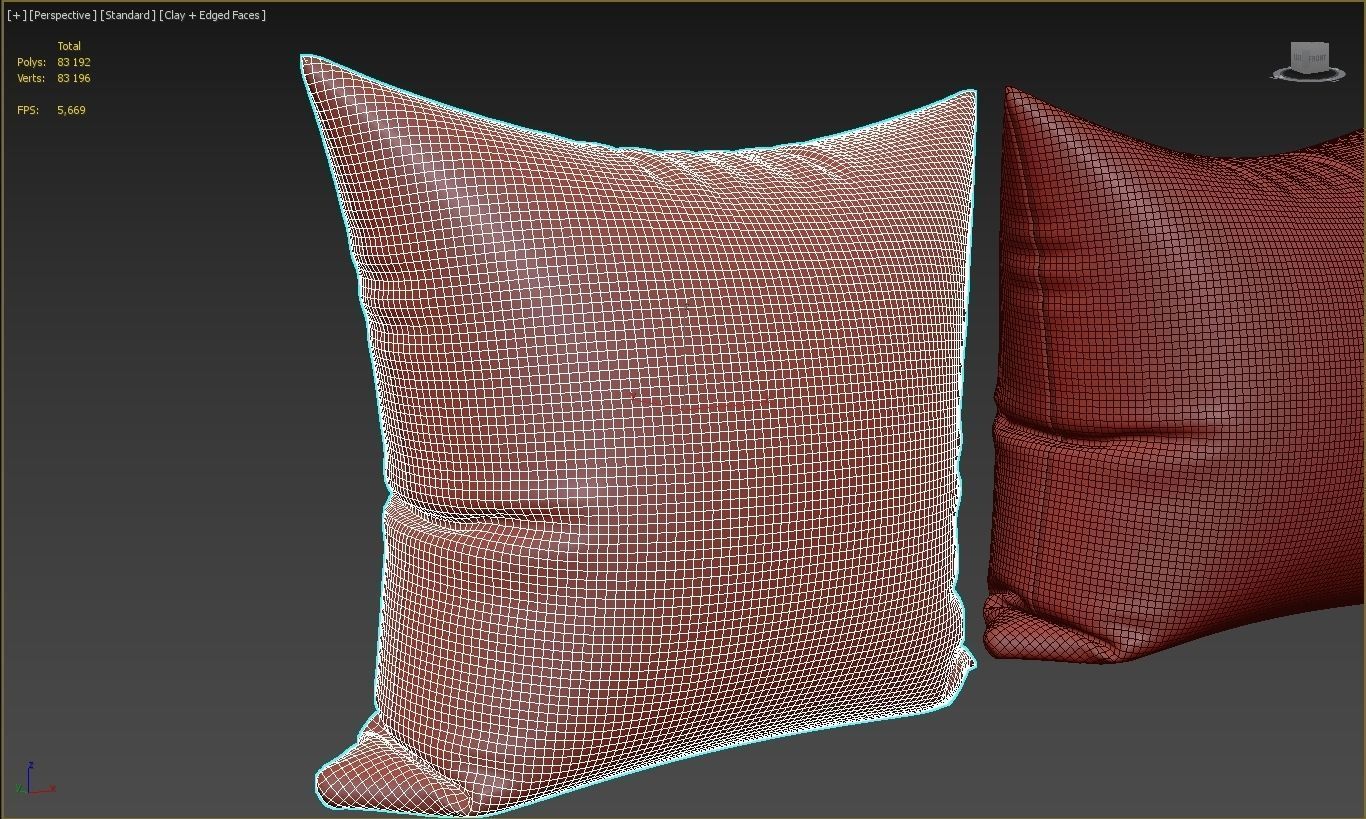 Decorative pillows  set 041 3D model_11
