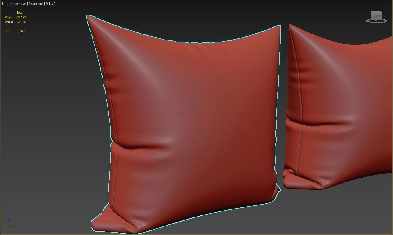 Decorative pillows  set 041 3D model_10
