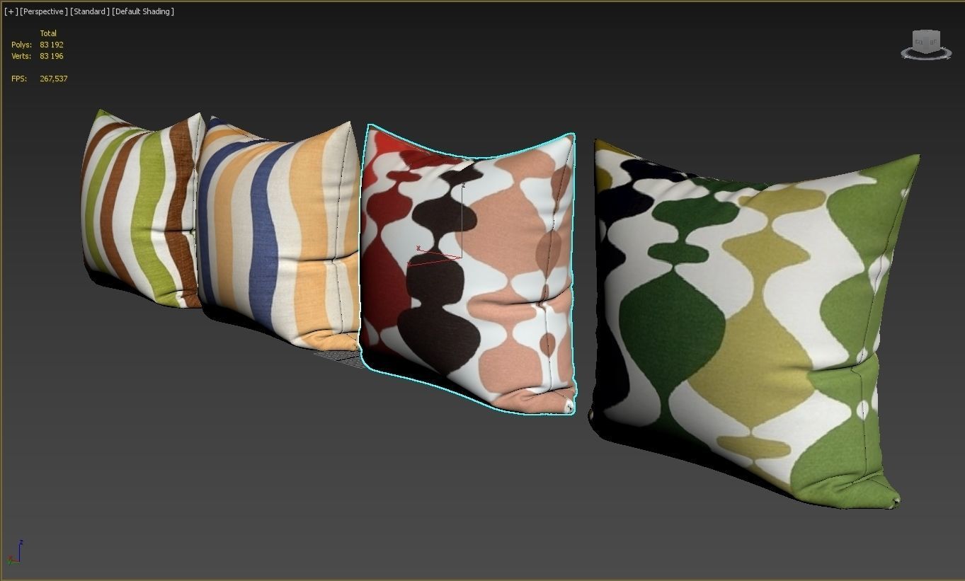 Decorative pillows  set 041 3D model_15