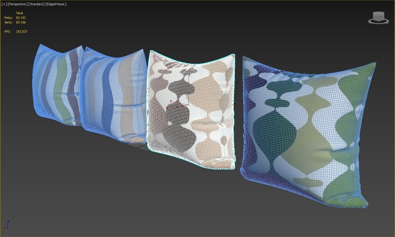 Decorative pillows  set 041 3D model_16