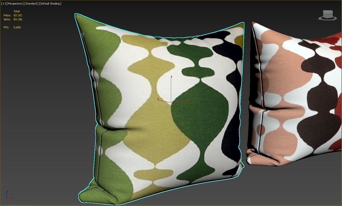 Decorative pillows  set 041 3D model_8