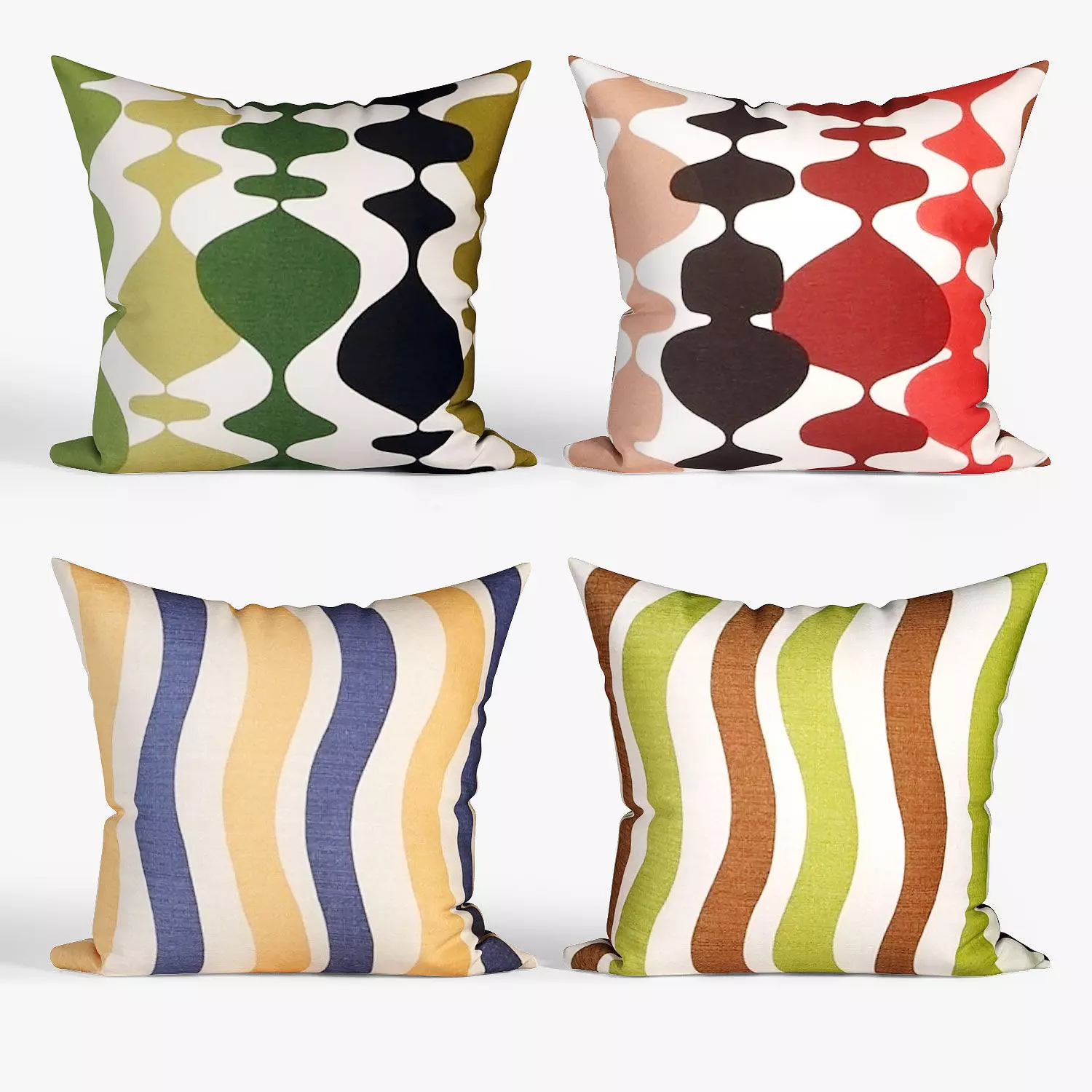 Decorative pillows  set 041 3D model_0