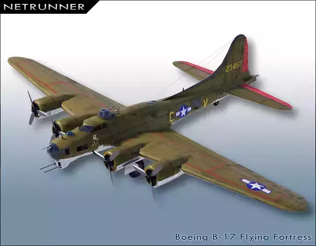 Boeing B-17 Flying Fortress Low-poly 3D model
