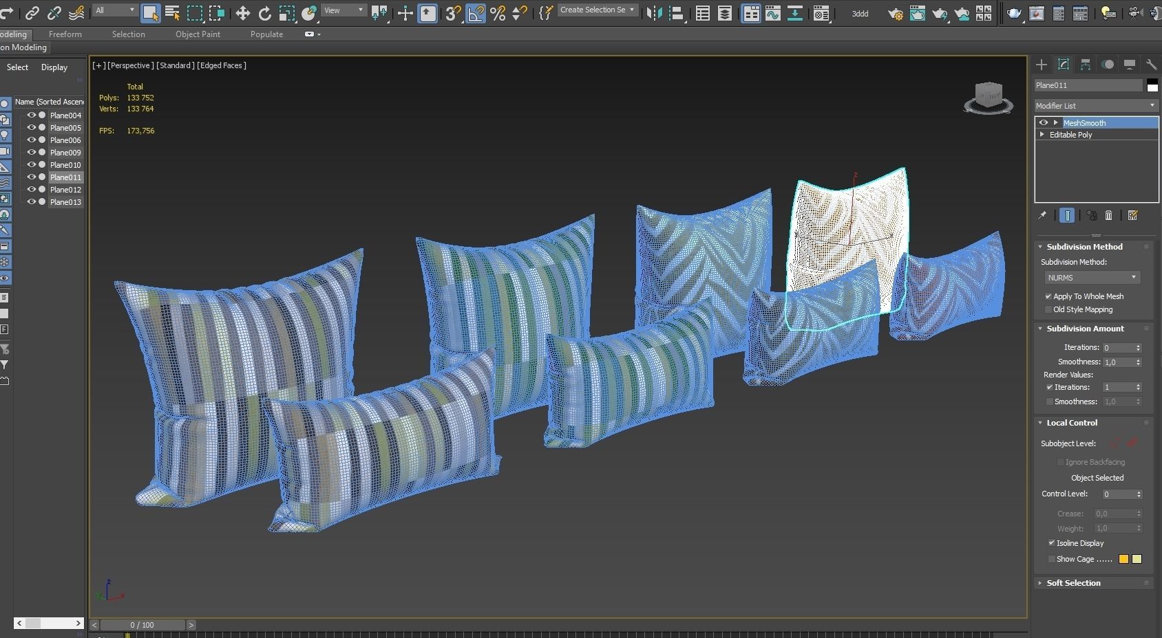 Decorative pillows set 042 3D model_5