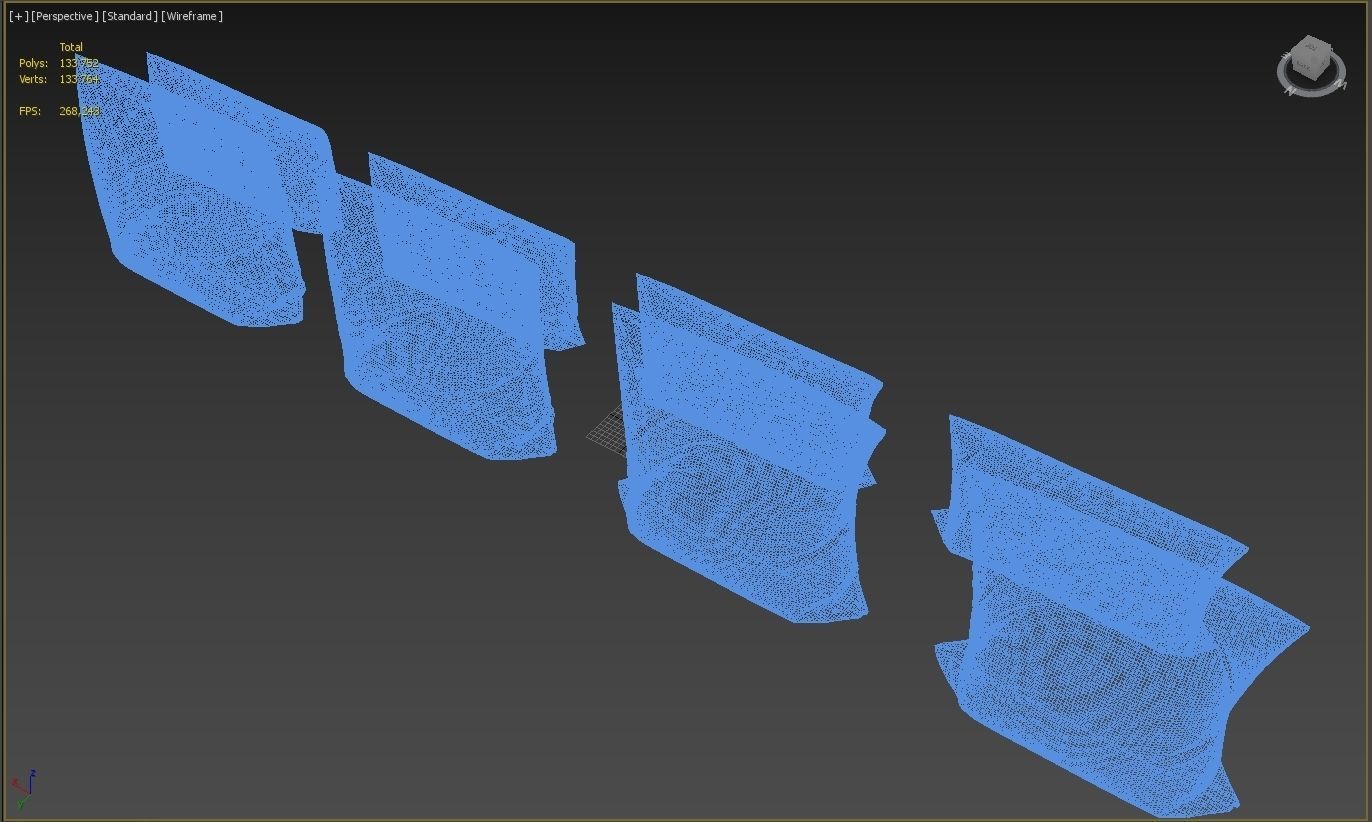 Decorative pillows set 042 3D model_10