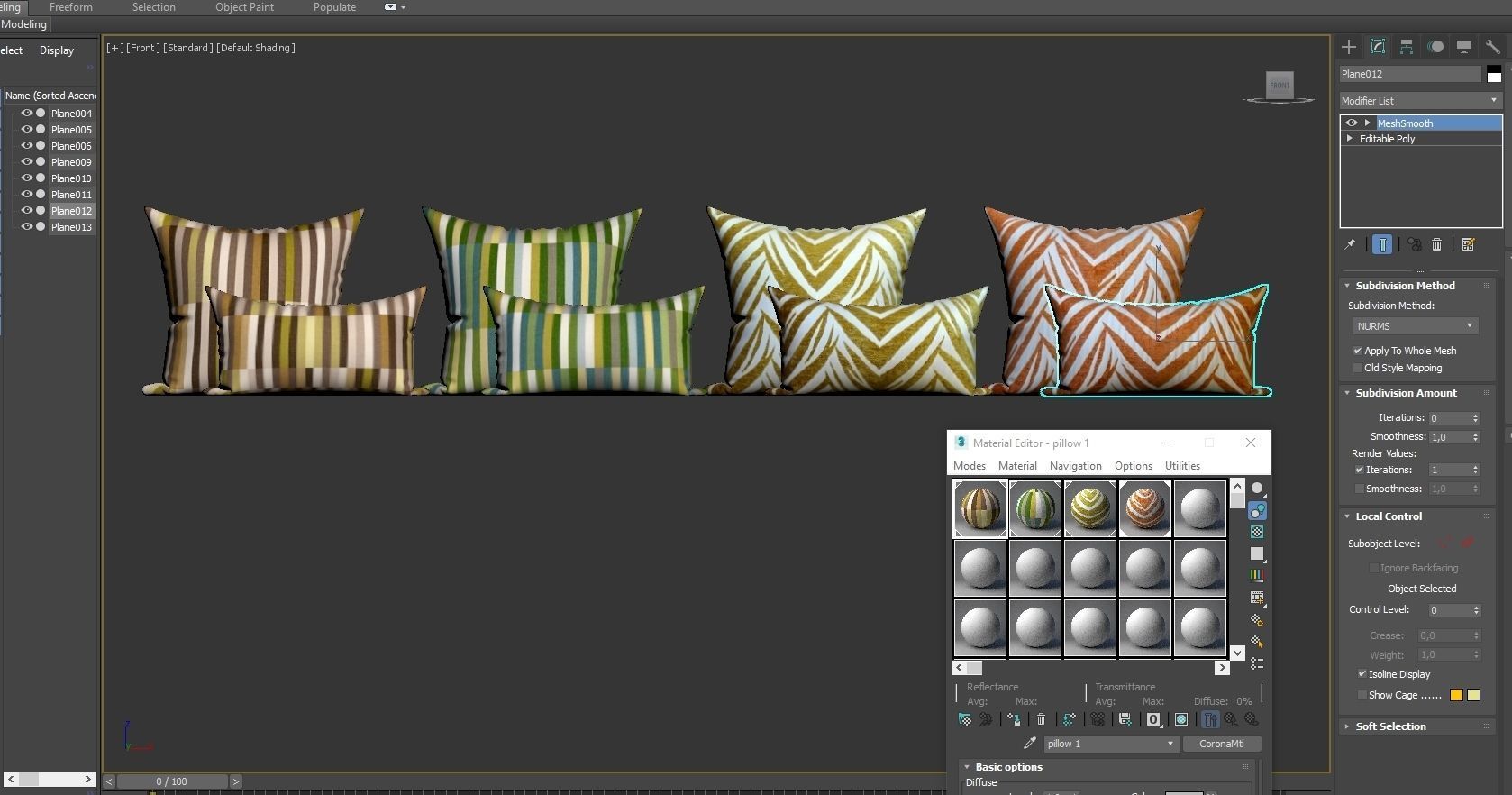 Decorative pillows set 042 3D model_3