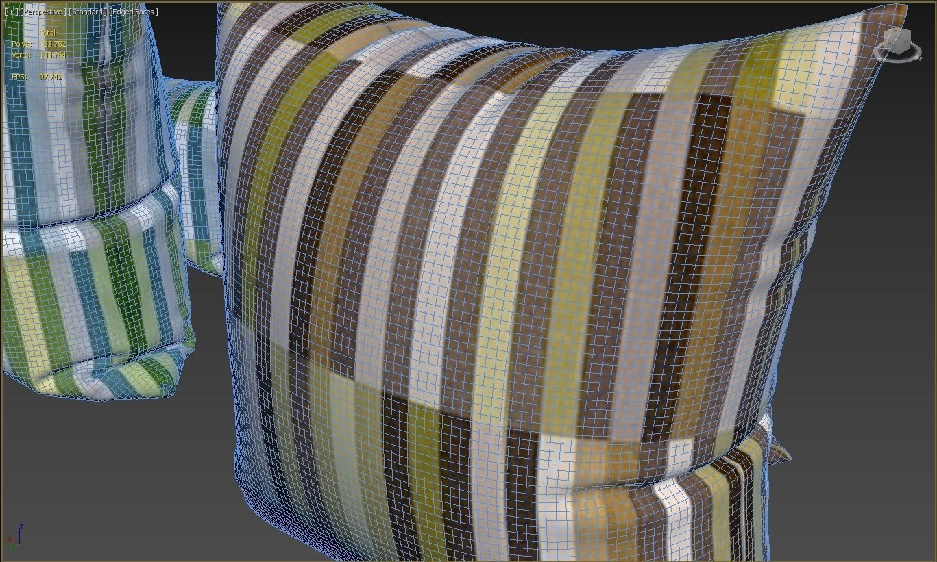 Decorative pillows set 042 3D model_16