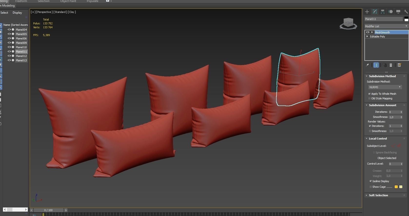 Decorative pillows set 042 3D model_6