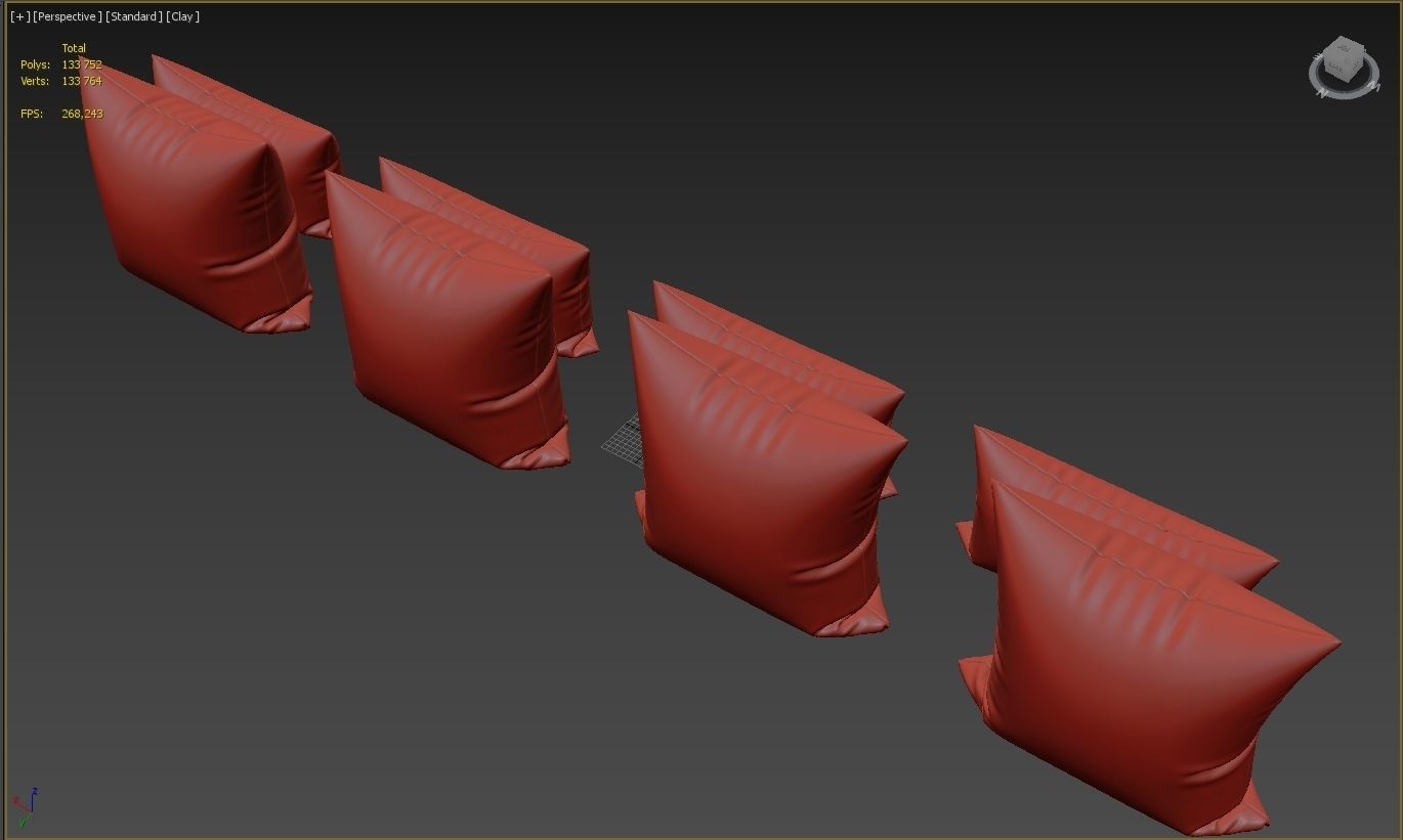 Decorative pillows set 042 3D model_11