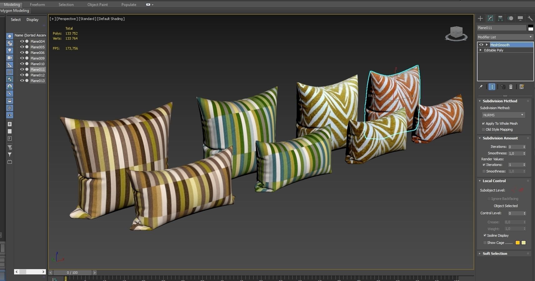 Decorative pillows set 042 3D model_4