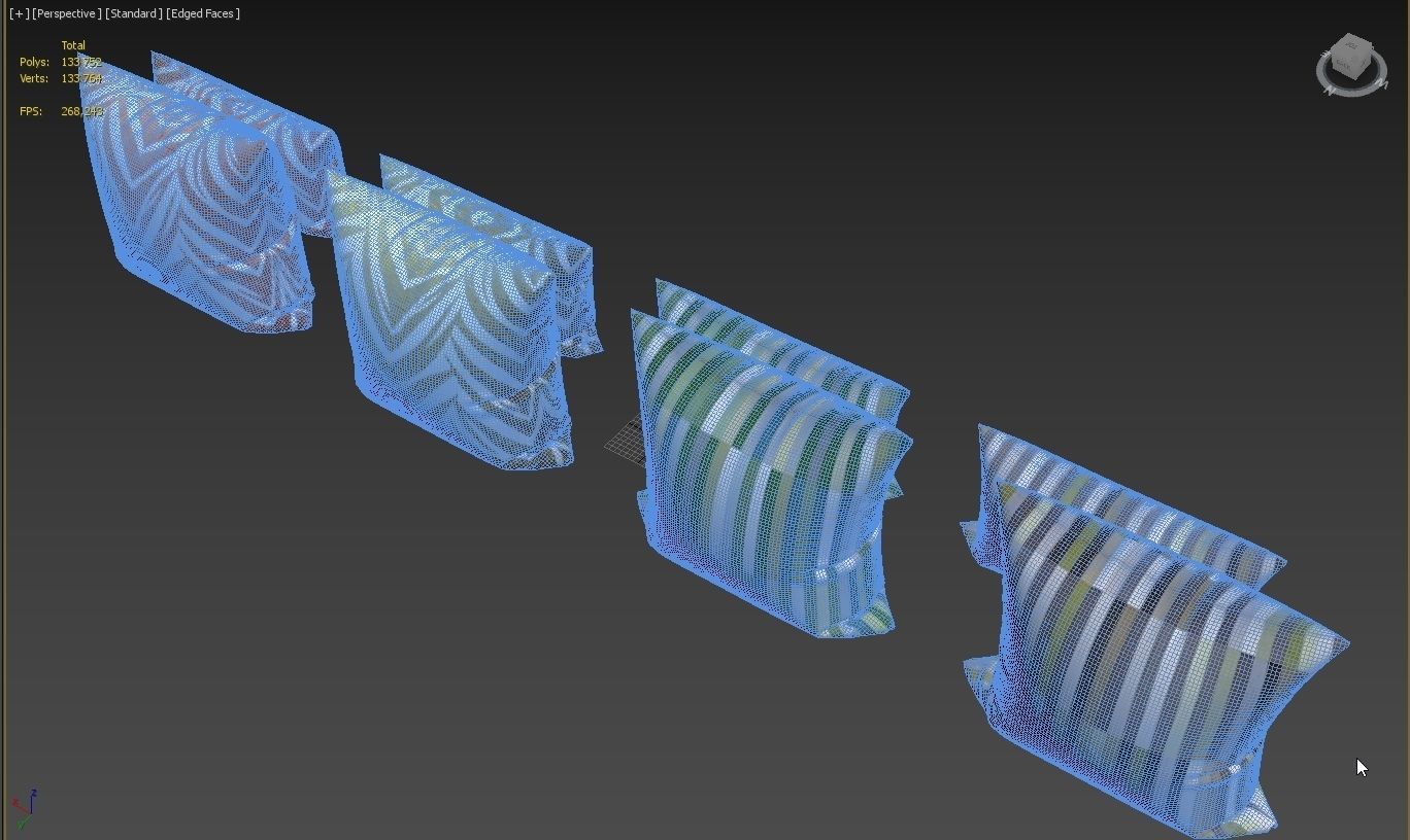 Decorative pillows set 042 3D model_9