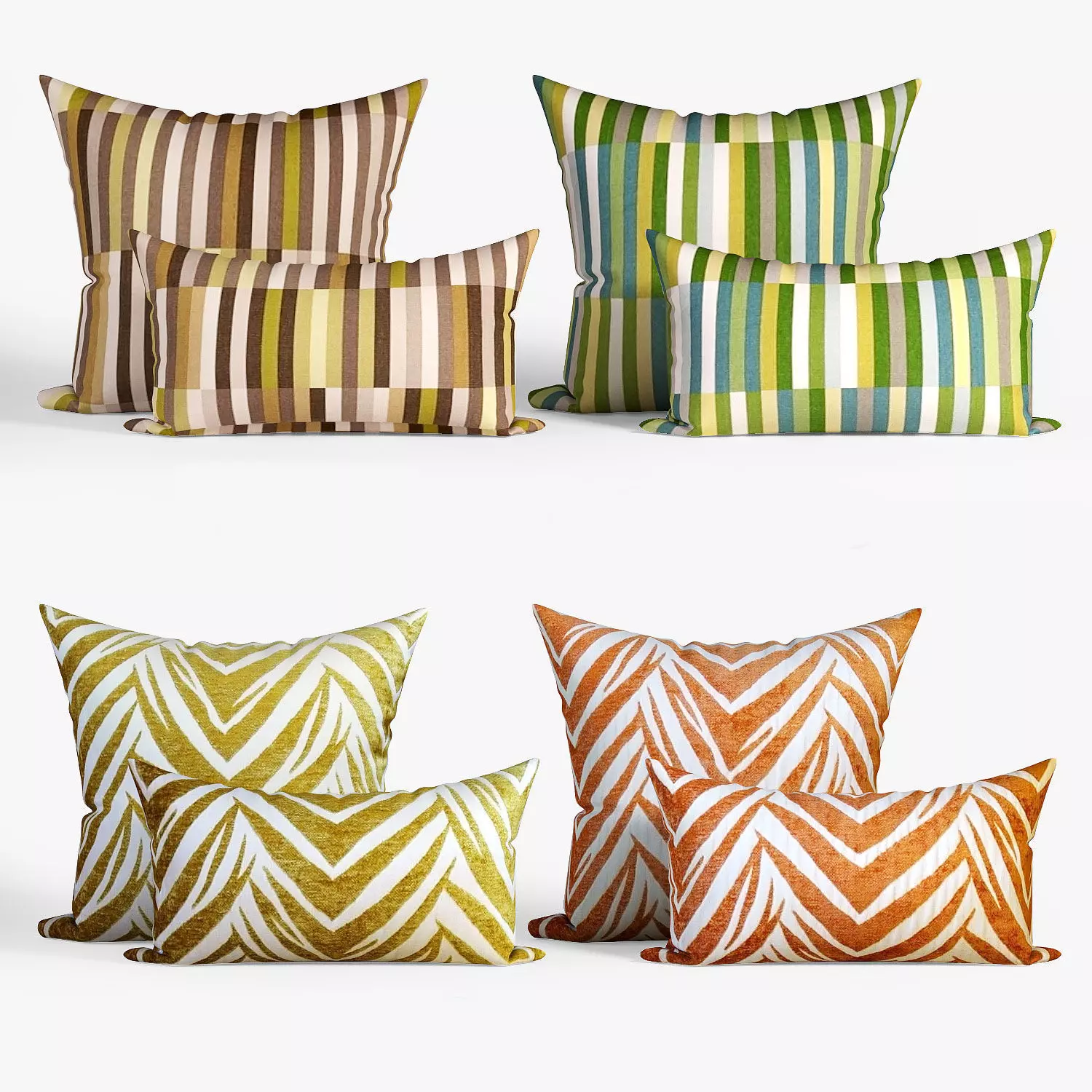 Decorative pillows set 042 3D model_0