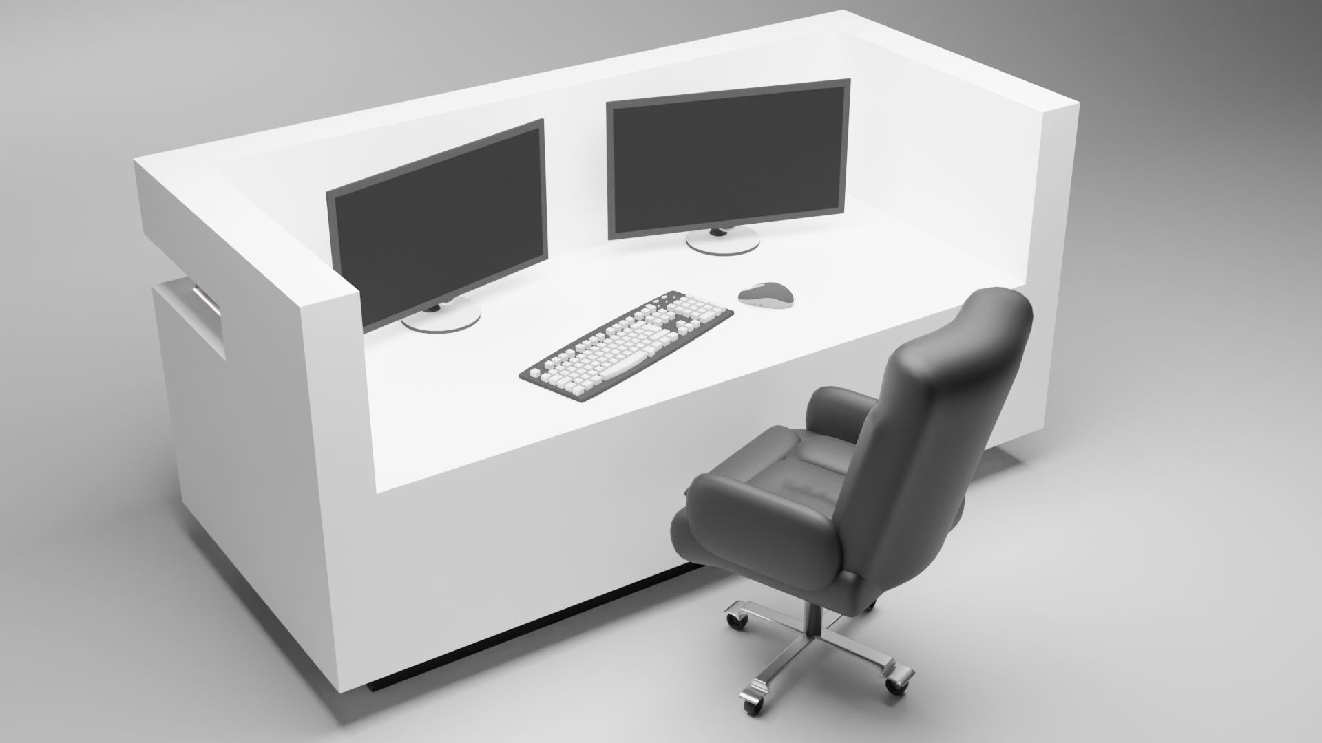 Reception Desk 3D model_1