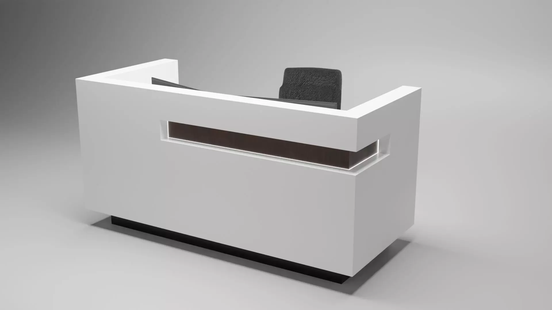 Reception Desk 3D model_0