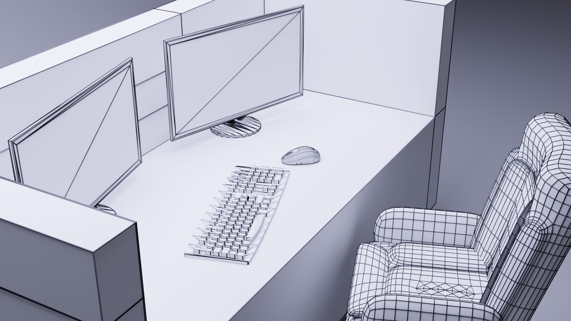 Reception Desk 3D model_5