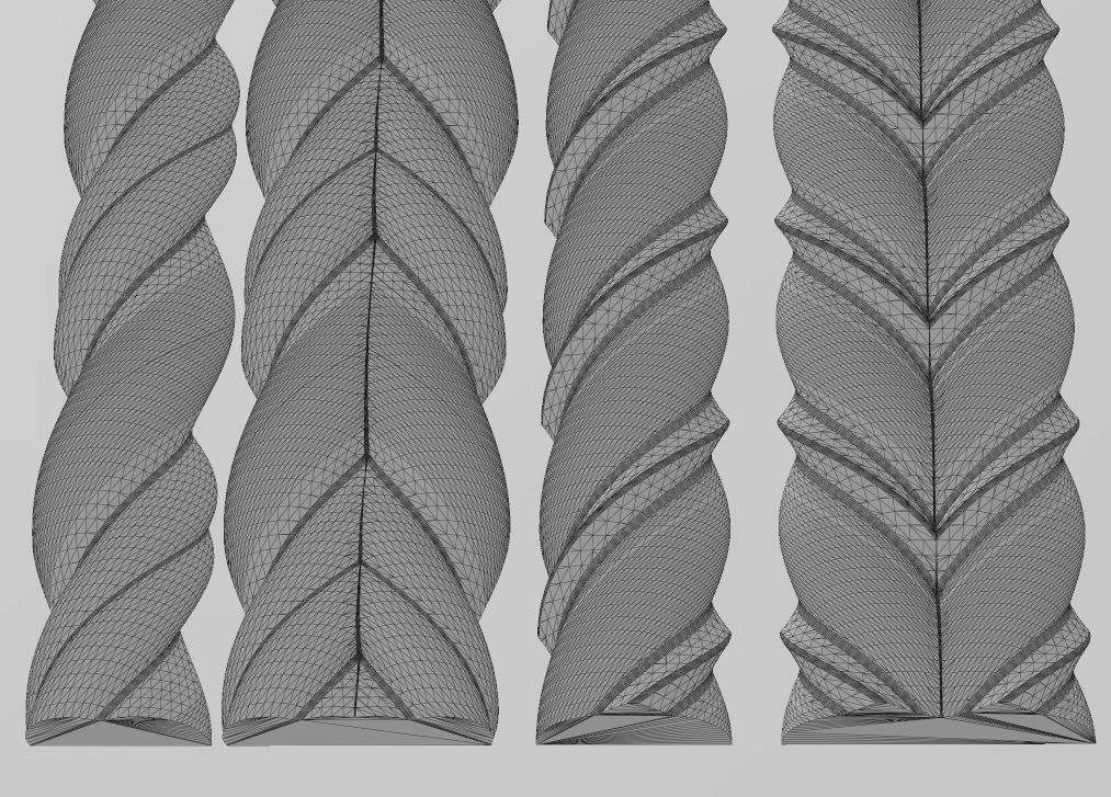 Rope and braids pattern relief 3D print model_17