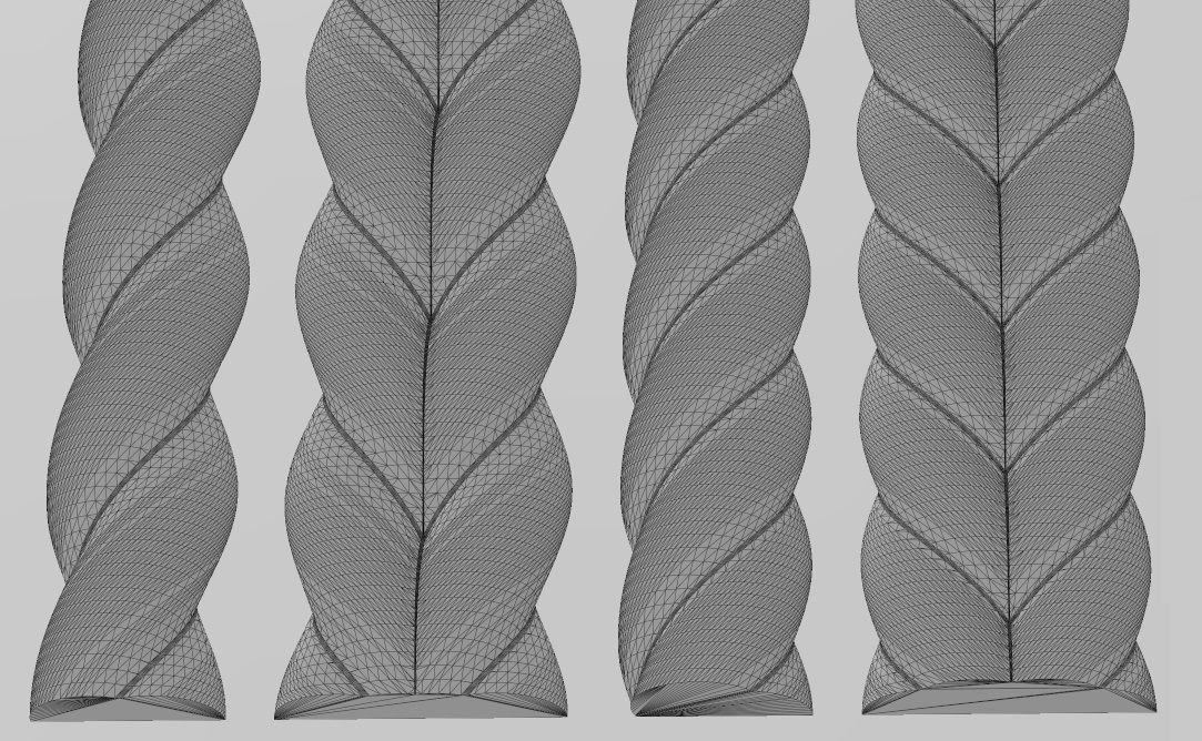 Rope and braids pattern relief 3D print model_18